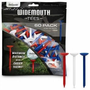 GOSPORTS 3.25” Widemouth Plastic Tees Color: Red, White & Blue